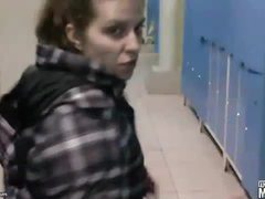 KiloTop presents: Dressing room blowjob from his cute teen gf