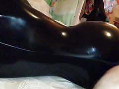 KiloTop presents: Sex with my wife in black latex catsuit