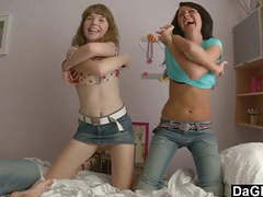 KiloTop presents: Lesbian teen couple seduce a guy