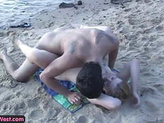 KiloTop presents: Cock hungry amateur blondie fucked on the beach
