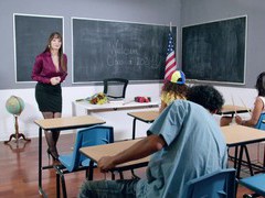 KiloTop presents: Stunning teacher wearing stockings gets fucked in the class room - sarah lace, Couple, Hardcore, Pornstars, MILF, Long Hair, Pussy Licking, Lingerie, Stockings, Nylon, Blowjob, Anal, Pussy, Shaved Pussy, Cowgirl, Big Tits, Fake Tits, Teachers