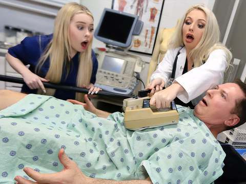 KiloTop presents: Sexy doctor and nurse haley spades & missa mars get free used by horny patient - freeuse milf