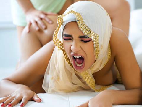 KiloTop presents: Muslim cutie with juicy tits babi star bends over and takes fat cock in her ass - hijab hookup