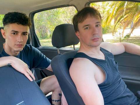 KiloTop presents: Two handsome latino twink cuties have a public fuck in the cruising park - my gay taxi driver