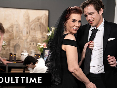 KiloTop presents: Adult time - horny tattooed gilf ruby lynne caught fucking big dick stud during her hubby's funeral!