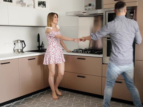 KiloTop presents: Blonde fanta sie with good tits wearing lingerie gets dicked