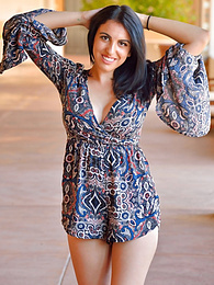 KiloTop presents: Sultry women Saraya and her girlfriend caressing each other outside