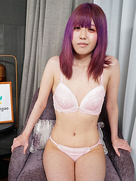 KiloTop presents: Asian girl Shiori Fujimori displays her petite tiny tits and unveils her complete nakedness in a solo